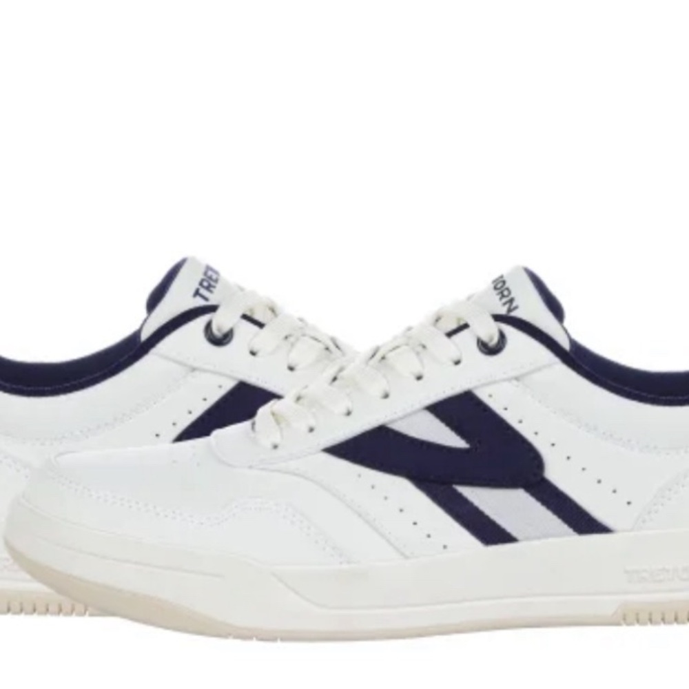 MENS SHOES Tretorn Dennis size 10 10.5 11 12 13 White and Navy Sneakers